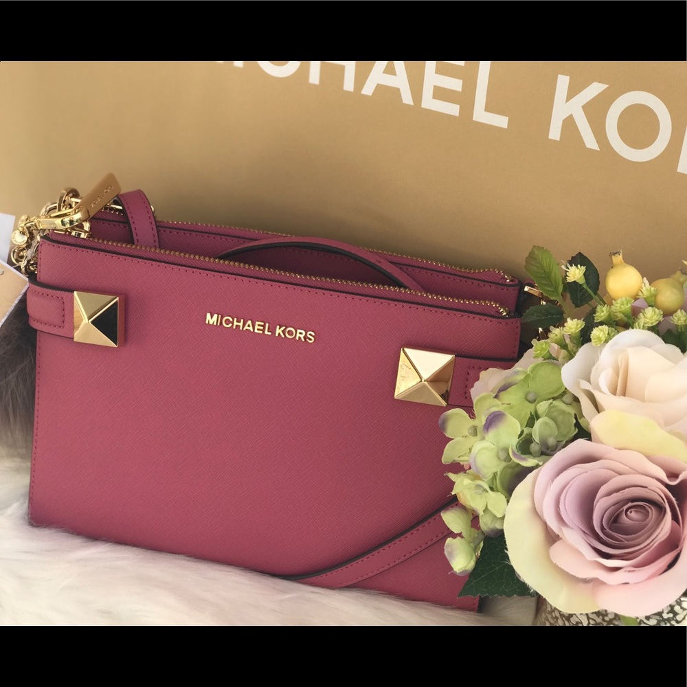 🌷MICHAEL KORS Tulip Saffiano Leather Crossbody - Picture 1 of 8